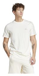 Adidas Single Jersey 3-stripes Ανδρικό T-shirt Κοντομάνικο Off White