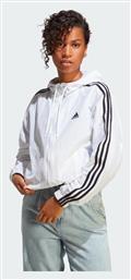 Adidas sportswear W 3S Γυναικείο Αθλητικό Μπουφάν Αντιανεμικό Λευκό