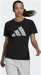 Adidas Sportswear Winners 2.0 Αθλητικό Γυναικείο T-shirt Μαύρο με Στάμπα