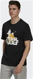 Adidas X Star Wars The Mandalorian Ανδρικό T-shirt Μαύρο με Στάμπα από το MybrandShoes