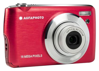 AgfaPhoto Realishot DC8200 Compact Φωτογραφική Μηχανή 18MP Οπτικού Ζουμ 8x με Οθόνη 2.7'' και Ανάλυση Video Full HD (1080p) Κόκκινη