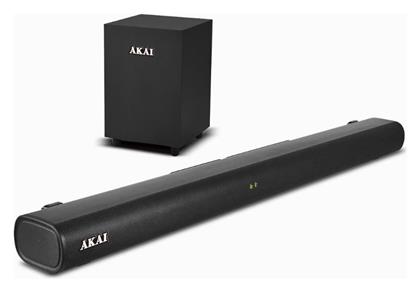 Akai ASB-20CSW Soundbar 80W 2.1 με Ασύρματο Subwoofer και Τηλεχειριστήριο Μαύρο