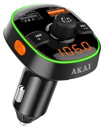 Akai FM Transmitter Αυτοκινήτου FMT-52BT Led με Bluetooth / MicroSD / USB