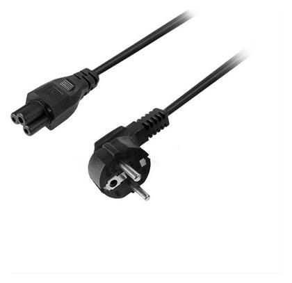 Akyga Schuko - IEC C5 Cable 1.5m Μαύρο (AK-NB-01A)