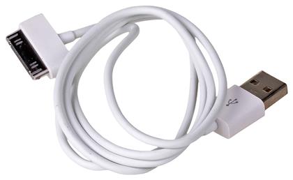 Akyga USB to 30-Pin Cable Λευκό 1m (AK-USB-08)