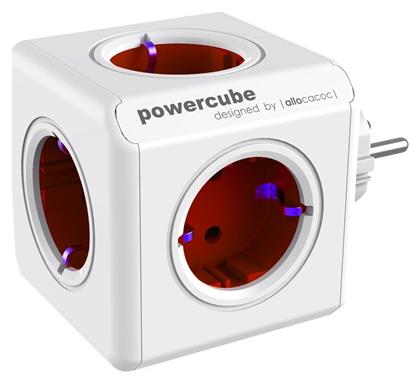 Allocacoc Original PowerCube 5 Θέσεων Χωρίς Καλώδιο Κόκκινο