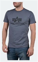 Alpha Industries Ανδρικό T-shirt Γκρι με Λογότυπο