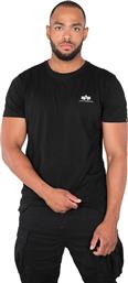 Alpha Industries Basic Ανδρικό T-shirt Μαύρο Μονόχρωμο από το Sneaker10