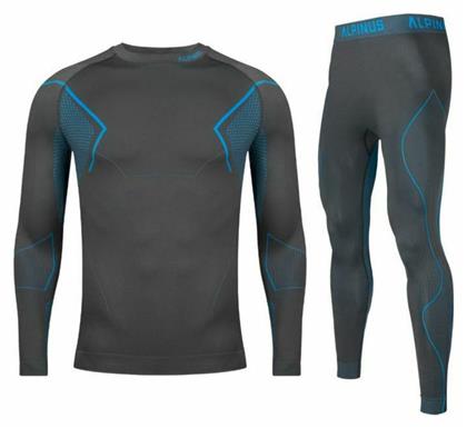 Alpinus Active Base Layer Set Ανδρικό Σετ Ισοθερμικών Γκρι