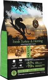 Ambrosia Fresh Turkey & Herring Sterilised Cats Ξηρά Τροφή για Ενήλικες Γάτες με Γαλοπούλα 1.5kg