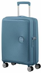 American Tourister Soundbox Spinner Expandable Βαλίτσα Καμπίνας με ύψος 55cm σε Γαλάζιο χρώμα