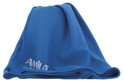 AMILA Cool Towel Πετσέτα Ψύξης Γυμναστηρίου Μπλε 100x30cm