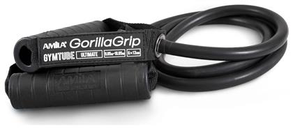 AMILA Gorilla Grip Λάστιχο Γυμναστικής Σωληνωτό Σκληρό με Λαβές Μαύρο