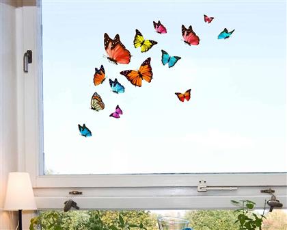 Ango Παιδικό Διακοσμητικό Αυτοκόλλητο Τζαμιού Butterflies 14τμχ από το 24home
