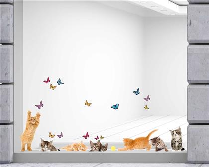 Ango Παιδικό Διακοσμητικό Αυτοκόλλητο Τζαμιού Cats 22τμχ από το 24home