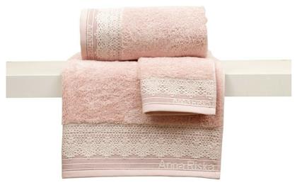 Anna Riska Πετσέτα Προσώπου Karla 50x100εκ. 1 Blush Pink Βάρους 600gr/m²