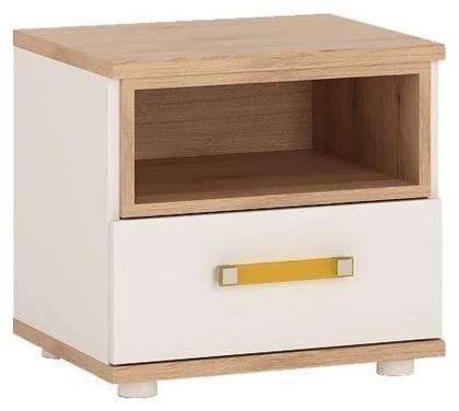 Apricot Κομοδίνο Ξύλινο Λευκό 45.6x40.2x42.2cm από το Polihome