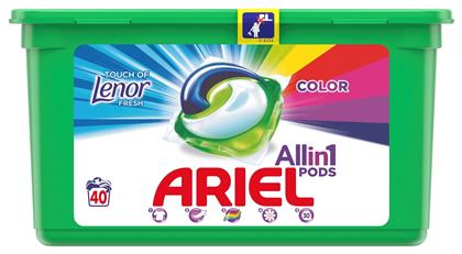 Ariel All in 1 Color Απορρυπαντικό Touch of Lenor Fresh για Χρωματιστά Ρούχα 40 Μεζούρες από το e-Fresh