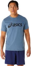 ASICS Ανδρικό T-shirt Μπλε με Λογότυπο από το Plus4u