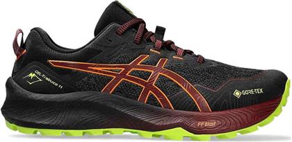 ASICS Gel-Trabuco 11 Ανδρικά Αθλητικά Παπούτσια Running Μαύρα Αδιάβροχα με Μεμβράνη Gore-Tex από το E-tennis