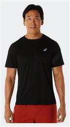 ASICS Icon Αθλητικό Ανδρικό T-shirt Μαύρο με Λογότυπο από το Z-mall