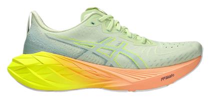 ASICS Novablast 4 Paris Ανδρικά Αθλητικά Παπούτσια Running Cool Matcha / Safety Yellow