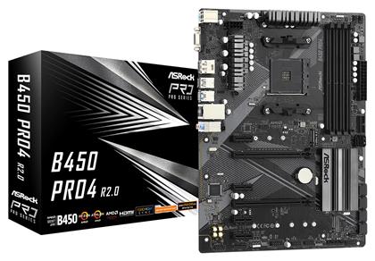 ASRock B450 Pro4 R2.0 Motherboard ATX με AMD AM4 Socket