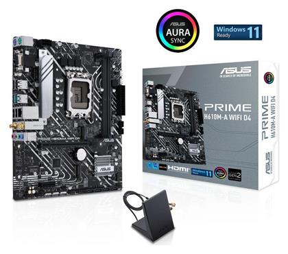 Asus Prime H610M-A WIFI D4 Motherboard Micro ATX με Intel 1700 Socket