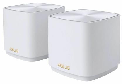 Asus ZenWiFi AX (XD4) WiFi Mesh Network Access Point Wi‑Fi 6 Dual Band (2.4 & 5GHz) σε Διπλό Kit Λευκό