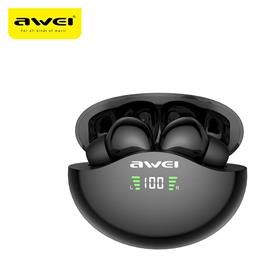 Awei T12P In-ear Bluetooth Handsfree Ακουστικά με Αντοχή στον Ιδρώτα και Θήκη Φόρτισης Μαύρα από το Filinda