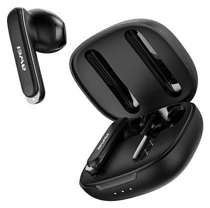 Awei T66 In-ear Bluetooth Handsfree Ακουστικά με Αντοχή στον Ιδρώτα και Θήκη Φόρτισης Μαύρα από το Filinda