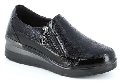 B-Soft Δερμάτινα Γυναικεία Slip-On Μαύρα