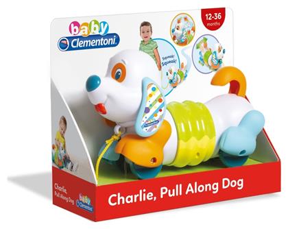 Baby Clementoni Charlie Pull Along Dog με Ήχους για 12+ Μηνών