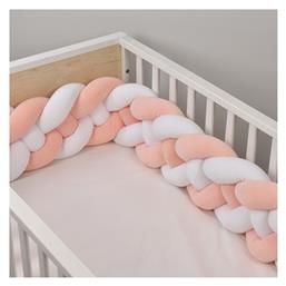 Baby Oliver Πάντα Πλεξούδα Design 3006 White/Pink 24x200cm