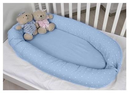 Baby Oliver Βρεφικό Μαξιλάρι Φωλιά Design 371 46-6716-371 Muslin Ciel 95x55εκ.