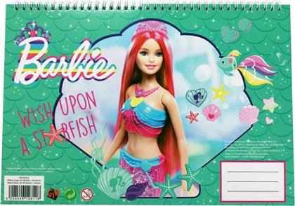 Barbie Μπλοκ Ζωγραφικής Α4 - 40 Φύλλα + Stickers (349-65416)