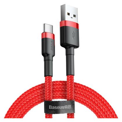 Baseus Cafule Braided USB 2.0 Cable USB-C male - USB-A male Κόκκινο 0.5m (CATKLF-A09)