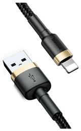 Baseus Cafule Braided USB to Lightning Cable Μαύρο/Χρυσό 2m (CALKLF-CV1)