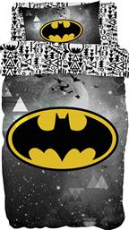 Beauty Home Batman Σετ Σεντόνια Μονά Βαμβακερά σε Γκρι Χρώμα 165x250cm 3τμχ από το MyCasa