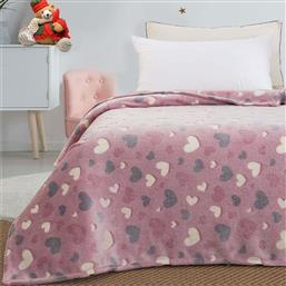 Beauty Home Κουβέρτα Fleece Art 160x220cm Φωσφορίζουσα Ροζ από το MyCasa