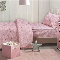 Beauty Home Σετ Παιδικό Πάπλωμα Μονό με Μαξιλαροθήκη Princess Art Ροζ 160x240εκ. από το MyCasa