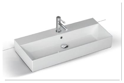 Bianco Ceramica Tetra N Επικαθήμενος Νιπτήρας Πορσελάνης 90x42cm Λευκός από το Polihome