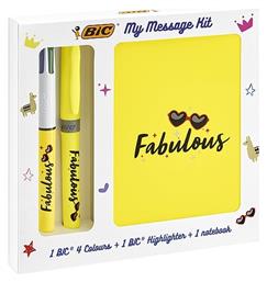 Bic Σετ Γραφείου με Σημειωματάριο και Στυλό Fabulous Kit 3τμχ από το Z-mall