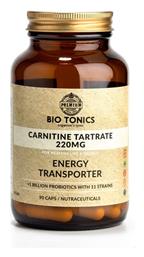 Bio Tonics Carnitine Tartrate Συμπλήρωμα Διατροφής με Καρνιτίνη 220mg 90 φυτικές κάψουλες