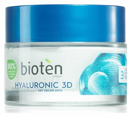 Bioten 3D Κρέμα Προσώπου Ημέρας με SPF15 για Ενυδάτωση & Αντιγήρανση με Υαλουρονικό Οξύ 50ml