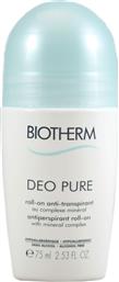 Biotherm Deo Pure Αποσμητικό σε Roll-On 75ml από το Attica The Department Store