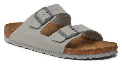 Birkenstock Arizona BF Δερμάτινα Γυναικεία Σανδάλια σε Γκρι Χρώμα Narrow Fit