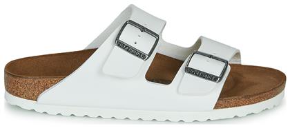 Birkenstock Arizona Birko-Flor Γυναικεία Σανδάλια Ανατομικά σε Λευκό Χρώμα Narrow Fit από το Z-mall