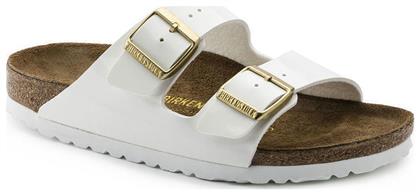 Birkenstock Arizona Birko-Flor Patent Γυναικεία Σανδάλια Ανατομικά σε Λευκό Χρώμα Narrow Fit από το Z-mall