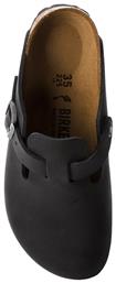 Birkenstock Boston Bs Δερμάτινα Σαμπό Μαύρα